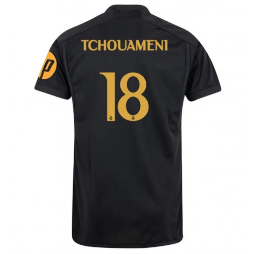 Pánský Fotbalový dres Real Madrid Aurelien Tchouameni #18 2023-24 Třetí Krátký Rukáv